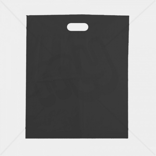 Black Patch Handle Fashion Carrier Bags 38x46+8cm x 500pcs
