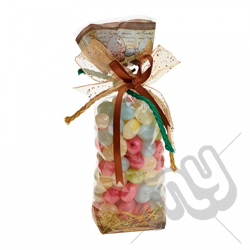 Rustic Eggs in Barn and Hay Stack Easter Printed Block Bottom Bags - 100mmx220mm x 100pcs