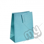 Turquoise Blue Glitter Gift Bag - Large x 1pc