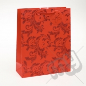 Luxury Red Glitter Paper Gift Bag - Large x 1pc