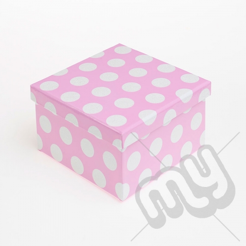 Pink Polka Dot Glitter Luxury Gift Box - SIZE 4