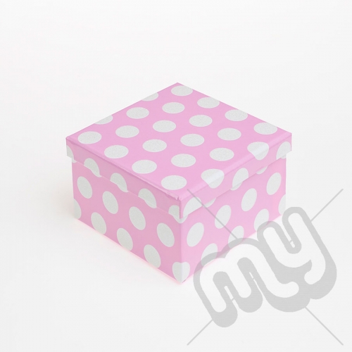 Pink Polka Dot Glitter Luxury Gift Box - SIZE 5