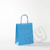 Blue Kraft Paper Bags with Twisted Handles - Small x 25pcs