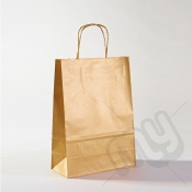 Gold Kraft Paper Bags with Twisted Handles - Medium x 25pcs