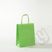 Green Kraft Paper Bags with Twisted Handles - Small x 25pcs