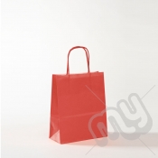 Red Kraft Paper Bags with Twisted Handles - Small x 25pcs