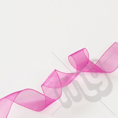 Fuschia Pink Organza Ribbon 25mm x 25 metres