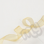 Gold Organza Ribbon 10mm x 25 metres