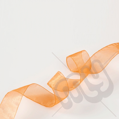 Orange Organza Ribbon 25mm x 25 metres