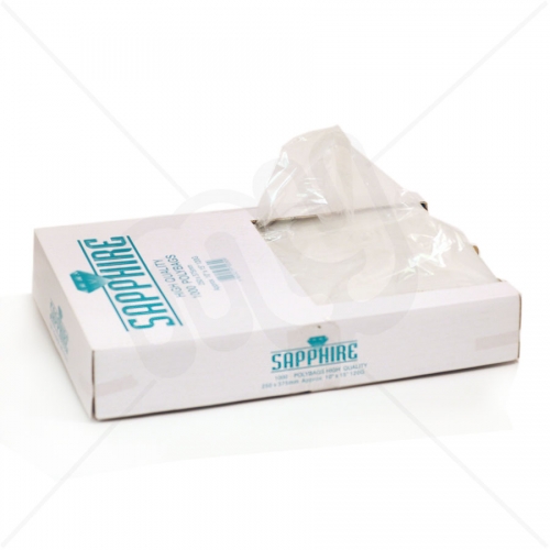 Clear Polythene Bags In Carton Dispensers - 10 x 15 (80 Guage)