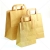 Brown Kraft SOS Carrier Bags With Flat Handles - SMALL x 50pcs