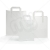 White Kraft SOS Carrier Bags With Flat Handles - MEDIUM x 250pcs