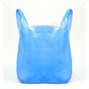 Blue Recycled Plastic Carrier Bag 11x17x21 16 Micron (Medium Strength) x 1000pcs