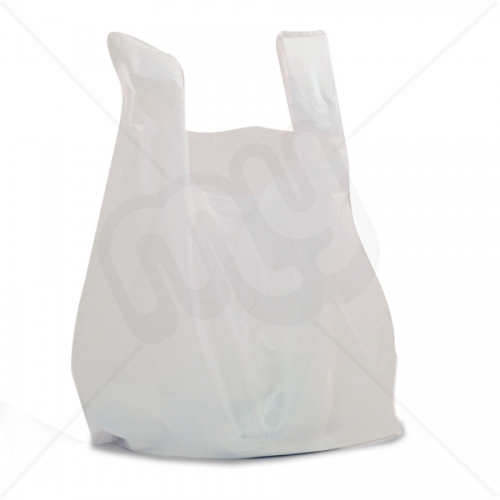 White Plastic Carrier Bag 10x15x18 9micron (Light Strength) x 2000pcs